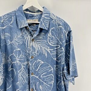 Tommy Bahama Short Sleeve Orig Fit Silk Shirt XL Hawaiian Floral Island Zone